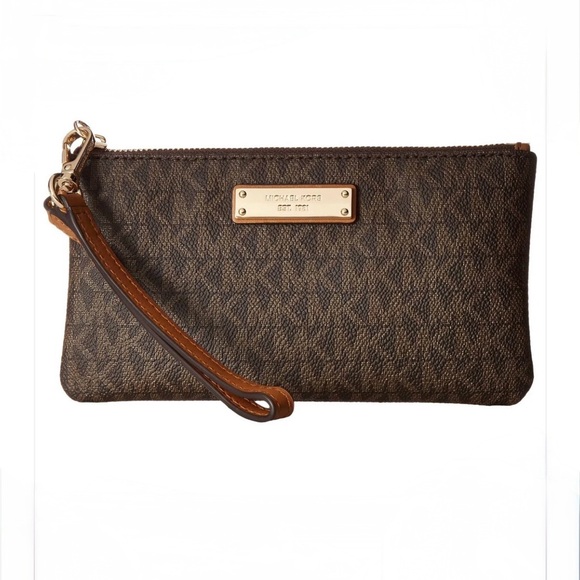 Michael Kors Jet Set Medium Wristlet Brown - Picture 7 of 7